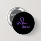 Pancreaskanker bestrijden Kankerlint 3 Ronde Button 5,7 Cm (Voorkant /achterkant)