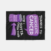 Pancreaskanker Bewustheid Adenocarcinoom Stomach Fleece Deken (Voorkant (Horizontaal))
