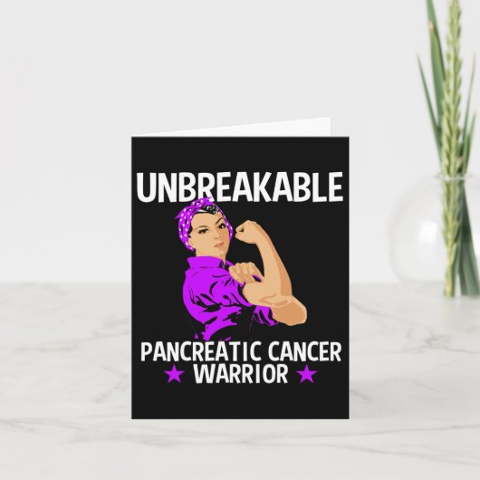 Pancreaskanker bewustzijn onbreekbare krijger GI Kaart (Voorkant)