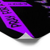 Pancreaskanker Bewustzijn Vrouwen Vlinder Religie Poster (Hoek)