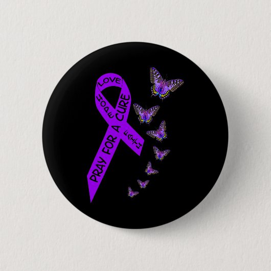 Pancreaskanker Bewustzijn Vrouwen Vlinder Religie Ronde Button 5,7 Cm (Voorkant)