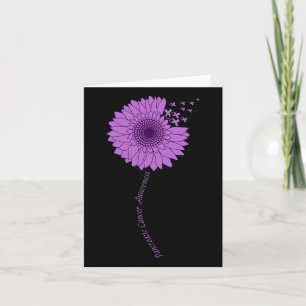 Pancreaskanker Bewustzijn Zonnebloem Paarse Kaart