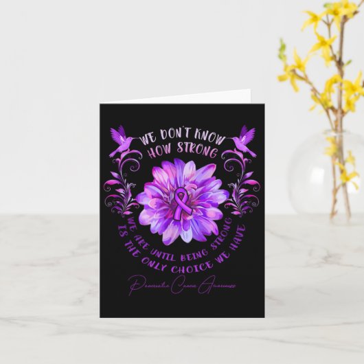 Pancreaskanker Bewustzijnsbloem We weten het niet Kaart (Gele Bloem)