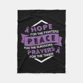 Pancreaskanker bewustzijnslint S Fleece Deken (Voorkant)