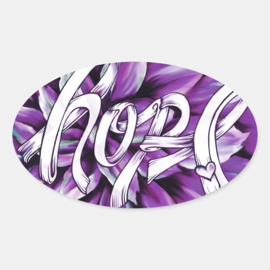 Pancreaskanker bloemenproducten ovale sticker (Voorkant)