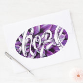 Pancreaskanker bloemenproducten ovale sticker (Envelop)