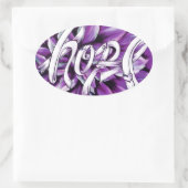 Pancreaskanker bloemenproducten ovale sticker (Tas)