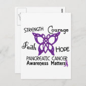 Pancreaskanker Celtic Butterfly 3 Briefkaart (Voorkant / Achterkant)