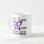Pancreaskanker Celtic Butterfly 3 Koffiemok (Voorkant links)