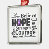 Pancreaskanker Collage van Hope Metalen Ornament (Links)