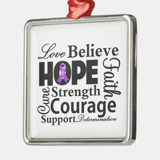 Pancreaskanker Collage van Hope Metalen Ornament (Links)