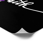 Pancreaskanker-Faith Pancreaskankerwaarschuwingen Poster (Hoek)