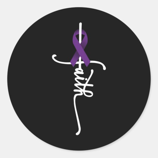 Pancreaskanker-Faith Pancreaskankerwaarschuwingen Ronde Sticker (Voorkant)