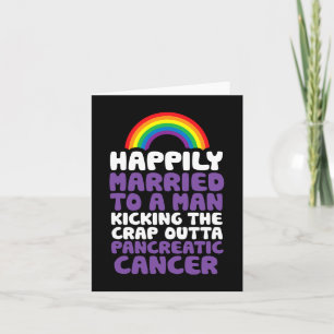 Pancreaskanker Gay Man Ondersteuning Quote Pride Kaart