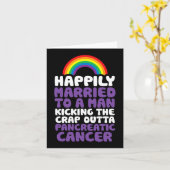 Pancreaskanker Gay Man Ondersteuning Quote Pride Kaart (Gele Bloem)