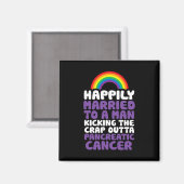 Pancreaskanker Gay Man Ondersteuning Quote Pride Magneet (Voorkant / Achterkant)