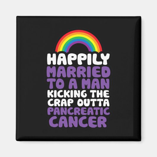 Pancreaskanker Gay Man Ondersteuning Quote Pride Magneet (Voorkant)