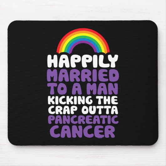 Pancreaskanker Gay Man Ondersteuning Quote Pride Muismat (Voorkant)