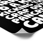 Pancreaskanker Gay Man Ondersteuning Quote Pride Poster (Hoek)