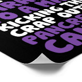 Pancreaskanker Gay Man Ondersteuning Quote Pride Poster (Hoek)