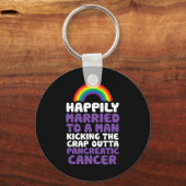 Pancreaskanker Gay Man Ondersteuning Quote Pride Sleutelhanger (Voorkant)