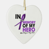 Pancreaskanker geërfd in geheugen van mijn Hero Keramisch Ornament (Rechts)