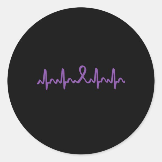 Pancreaskanker Hebeat Pancreaskankerlint Ronde Sticker (Voorkant)