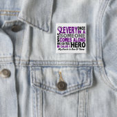 Pancreaskanker HERO KOMT OP 1 oom Vierkante Button 5,1 Cm (In situ)
