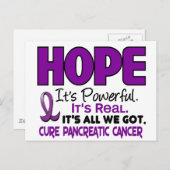 Pancreaskanker HOPE 1 Briefkaart (Voorkant / Achterkant)