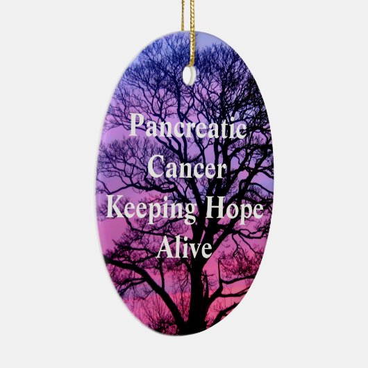 Pancreaskanker houdt Hope live-versiering Keramisch Ornament (Rechts)