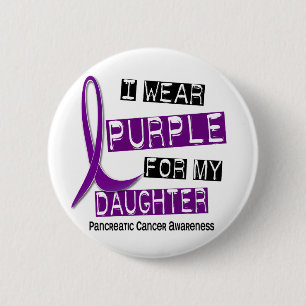 Pancreaskanker I DRAAG PAARS 37 Dochter Ronde Button 5,7 Cm