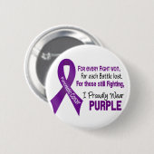 Pancreaskanker I Proutinematig Draag Paars Ronde Button 5,7 Cm (Voorkant /achterkant)