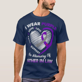 Pancreaskanker I was Paars in herinnering gebracht T-shirt