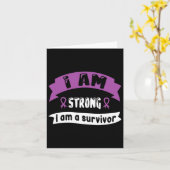 Pancreaskanker Ik ben sterk Ik ben een overlevende Kaart (Gele Bloem)