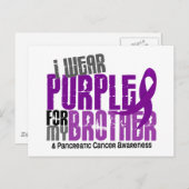 Pancreaskanker Ik Draag Paars voor mijn broer 6.2 Briefkaart (Voorkant / Achterkant)