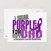 Pancreaskanker Ik Draag Paars voor mijn vader 6.2 Briefkaart (Voorkant / Achterkant)