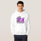Pancreaskanker Ik Draag Paars voor mijn vader 6.2 Hoodie (Voorkant volledig)