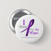 Pancreaskanker Ik Draag Paarse Ribbon mama Ronde Button 5,7 Cm (Voorkant /achterkant)