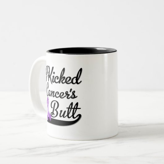 Pancreaskanker Ik heb een klapt. Tweekleurige Koffiemok (Voorkant links)