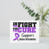 Pancreaskanker in de strijd voor de kuur briefkaart (Staand voorkant)