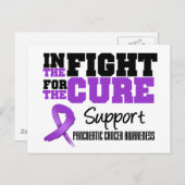 Pancreaskanker in de strijd voor de kuur briefkaart (Voorkant / Achterkant)