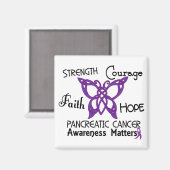 Pancreaskanker Keltische vlinder 3 Magneet (Voorkant / Achterkant)