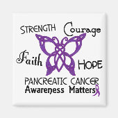 Pancreaskanker Keltische vlinder 3 Magneet (Voorkant)