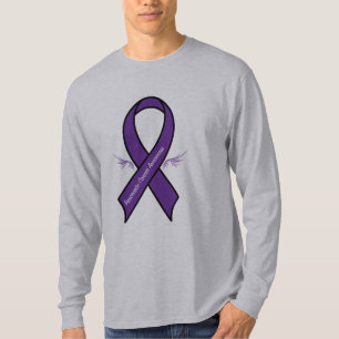 Pancreaskanker met bewust lint met ringen t-shirt
