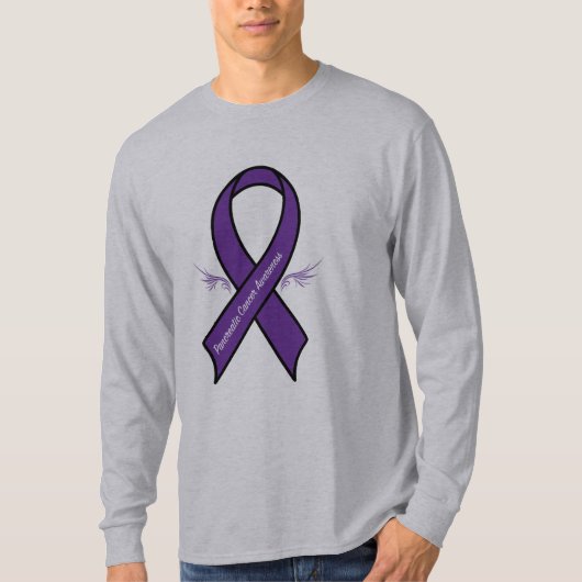 Pancreaskanker met bewust lint met ringen t-shirt (Voorkant)
