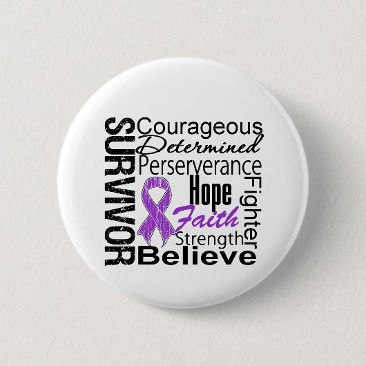 Pancreaskanker Overlevende collage Ronde Button 5,7 Cm (Voorkant)