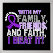 Pancreaskanker Overlevende familievrienden Faith Poster (Voorkant)