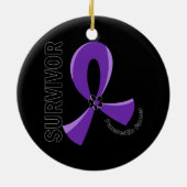 Pancreaskanker Overleving 12 Keramisch Ornament (Achterkant)