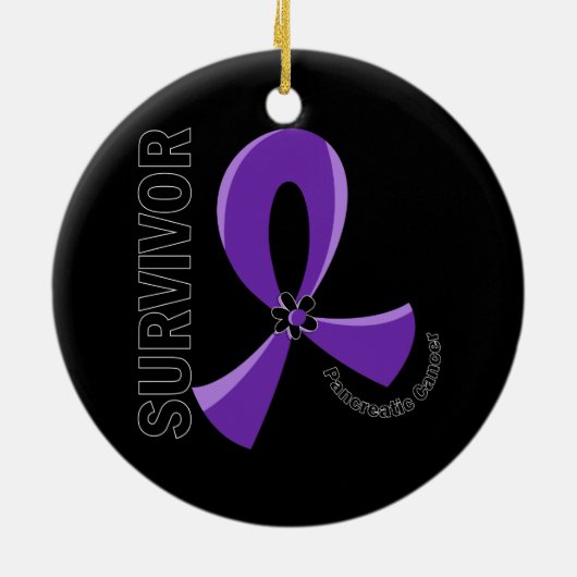 Pancreaskanker Overleving 12 Keramisch Ornament (Achterkant)