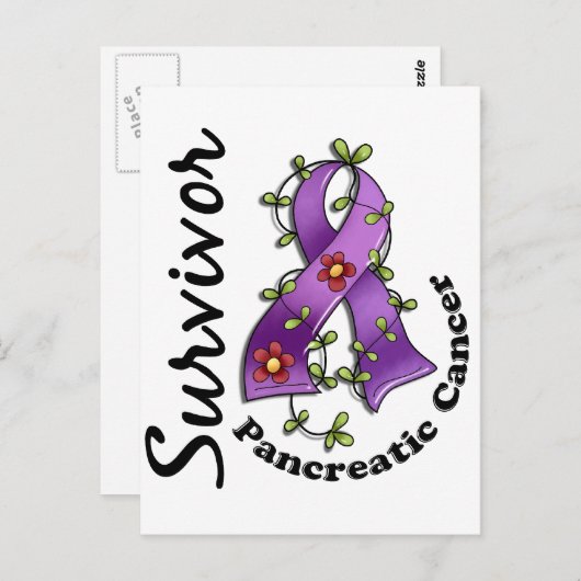 Pancreaskanker Overleving 15 Briefkaart (Voorkant / Achterkant)